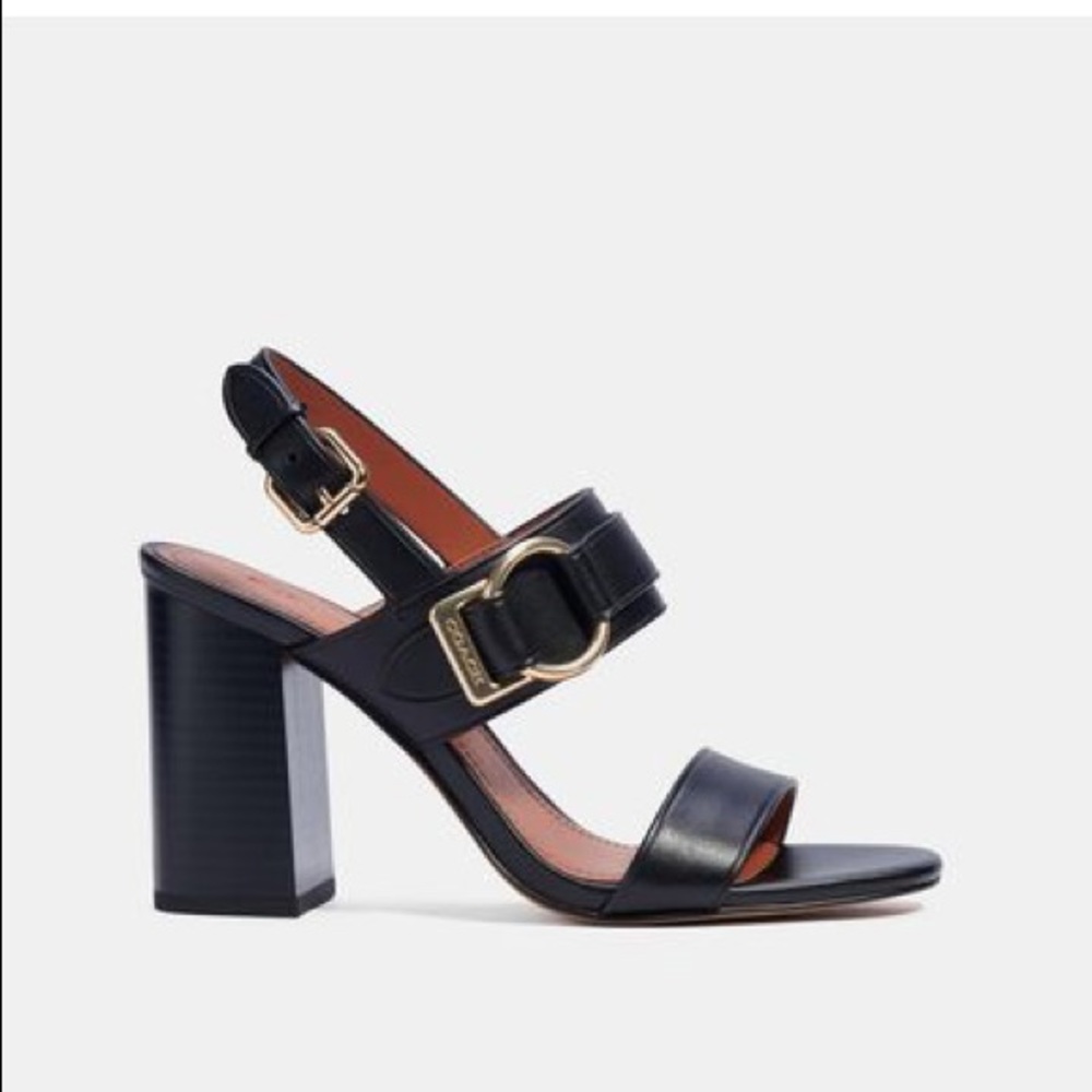 Coach Mabel Sandals - black leather